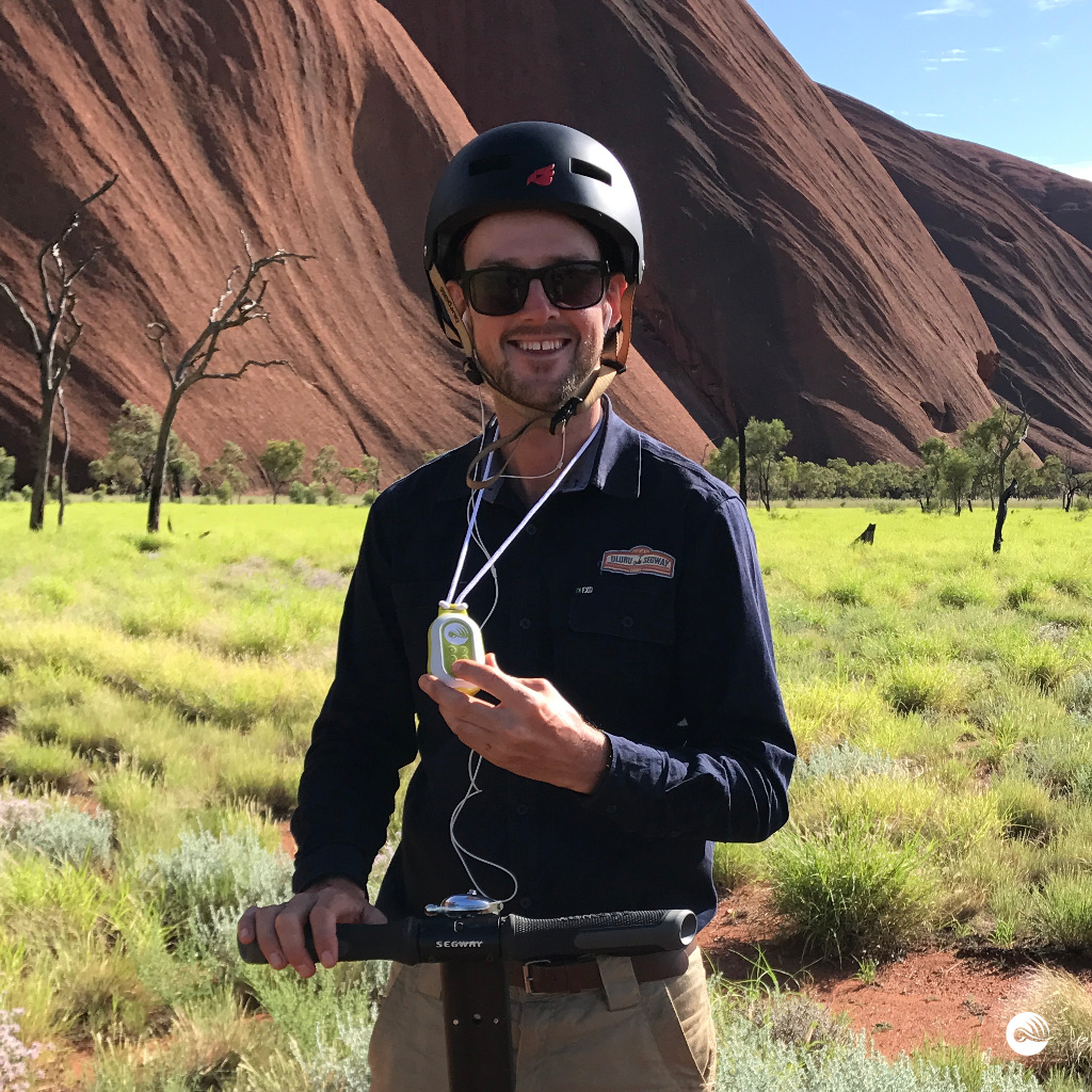 Segway Uluru Camel Tours, testing Electronic Tour Guide (Uluru, Australia, Jan 2017)